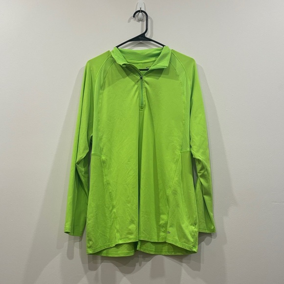 C9 by Champion | Women’s XXL Quarter Zip Long Sleeve Jacket | Neon Green - Picture 2 of 3